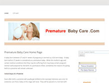 Tablet Screenshot of prematurebabycare.com